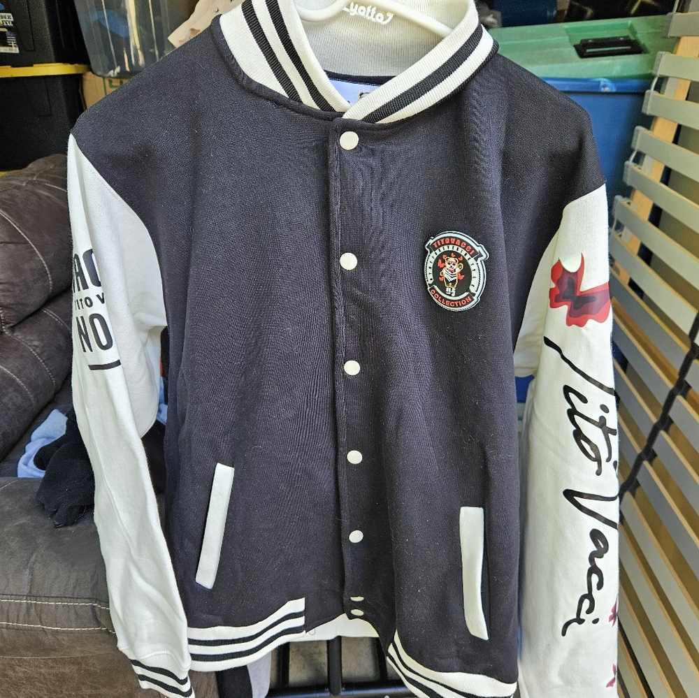 Titovacci Panda Bear Black and White Varsity Jacket